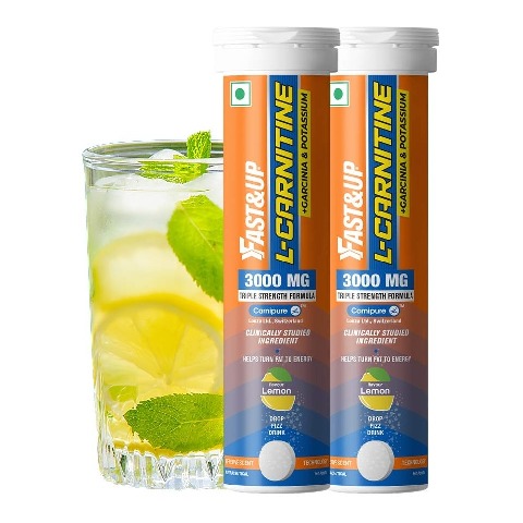 1 - Fast & Up L Carnitine 3000mg Effervescent,  10 tablet(s)  Lemon (Pack of 2) 