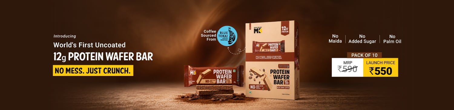 MuscleBlaze Protein Wafer, 10 bar(s), Blue Tokai Coffee | Launch - 550