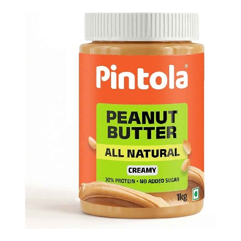 1 - Pintola All Natural Peanut Butter,  1 kg  Creamy 