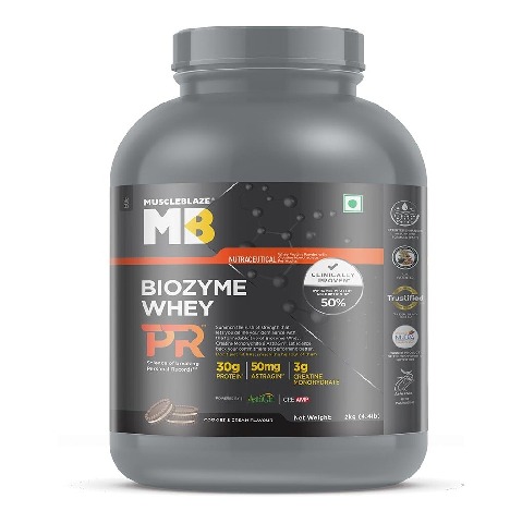 1 - MuscleBlaze Biozyme Whey PR, 4.4 lb Cookies & Cream