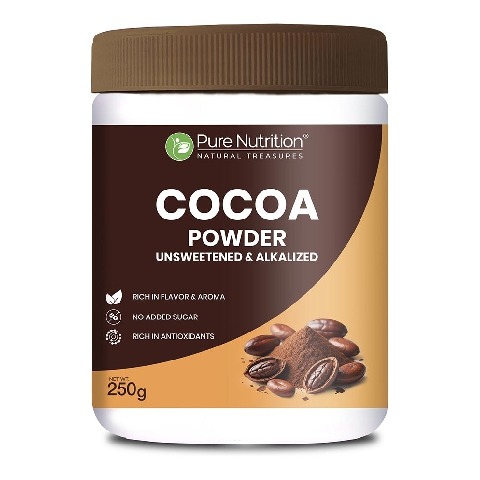 1 - Pure Nutrition Cocoa Powder, 250 g Unsweetened & Alkalized