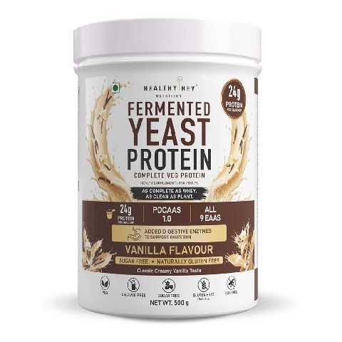 1 - HealthyHey Nutrition Fermented Yeast Protein,  1.1 lb  Vanilla 