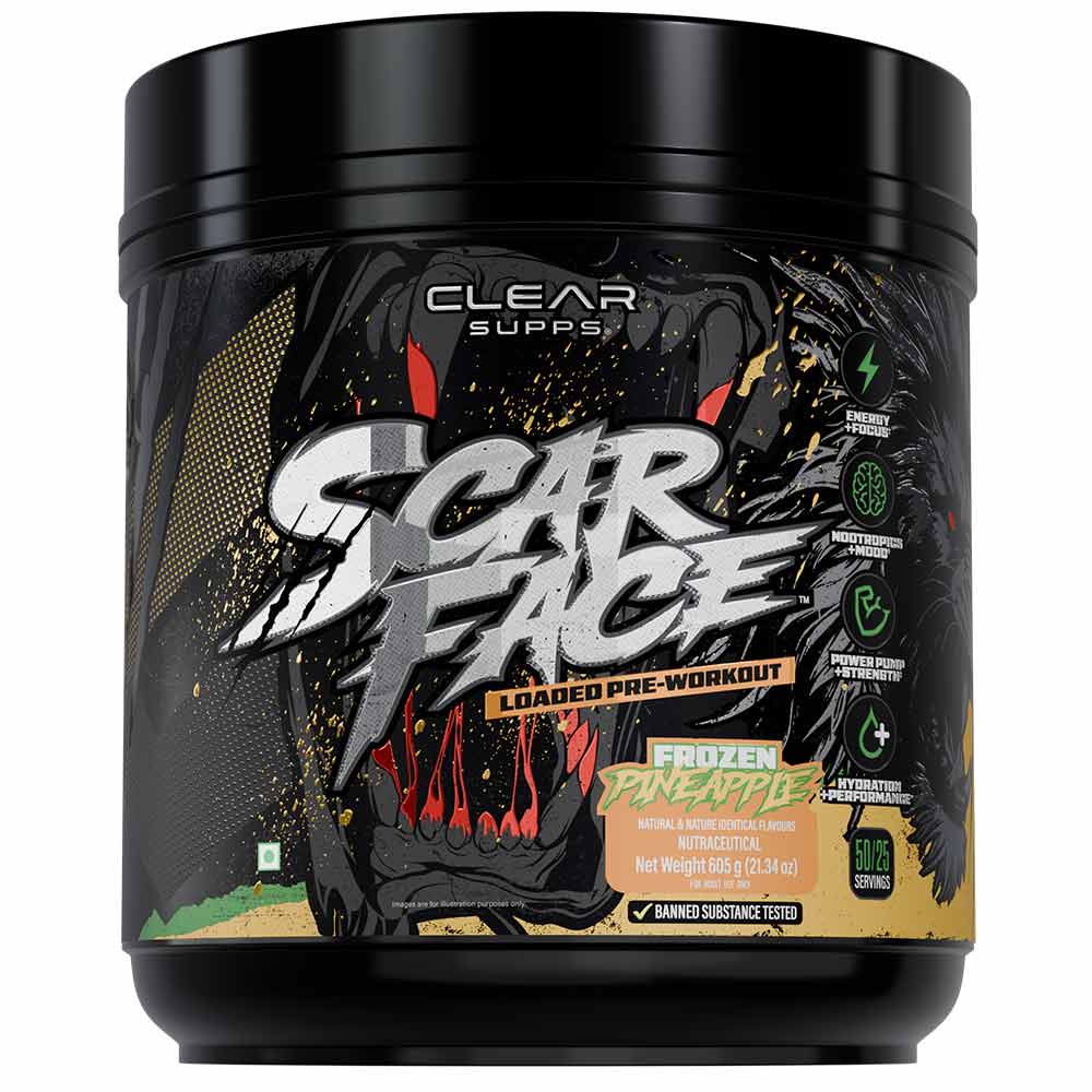 Clear Supps Scarface Loaded Pre Workout, 1.33 lb Frozen Pineapple-picture-24