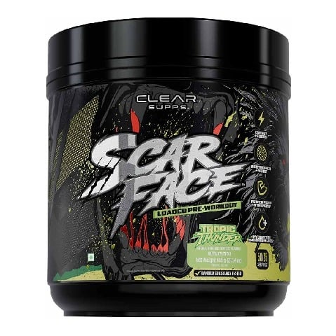 1 - Clear Supps Scarface Loaded Pre Workout, 1.33 lb Tropic Thunder