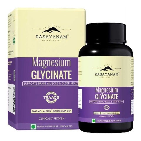 1 - Rasayanam Magnesium Glycinate,  Unflavoured  60 tablet(s) 