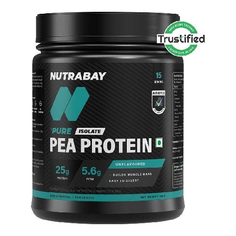 1 - Nutrabay Pure Pea Protein Isolate,  1.1 lb  Unflavoured 