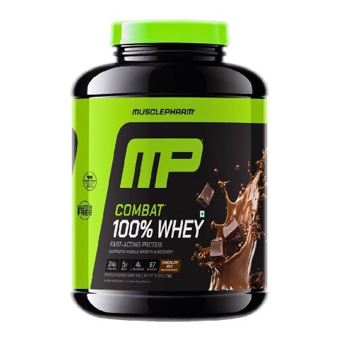 1 - MusclePharm Combat 100% Whey,  5 lb  Chocolate Milk 
