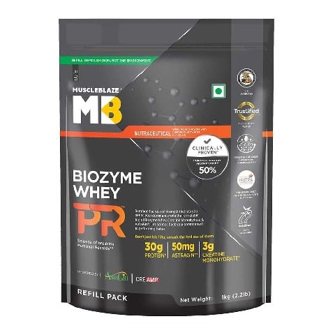 2 - MuscleBlaze Biozyme Whey PR, 2.2 lb Cookies & Cream