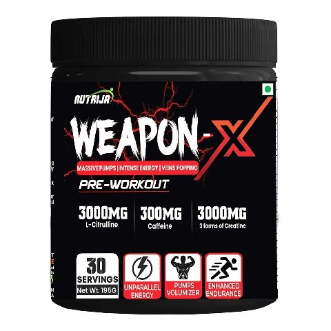 1 - NutriJa Weapon-X Pre-Workout, 0.43 lb Orange