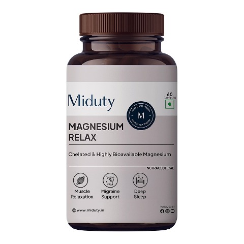 1 - Miduty Magnesium Relax,  Unflavoured  60 capsules 