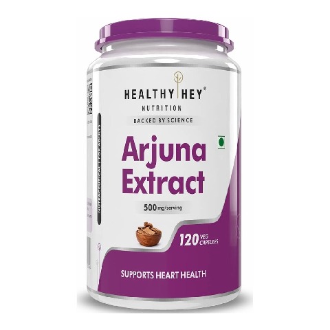 1 - HealthyHey Nutrition Terminalia Arjuna Bark Extract, 120 capsules