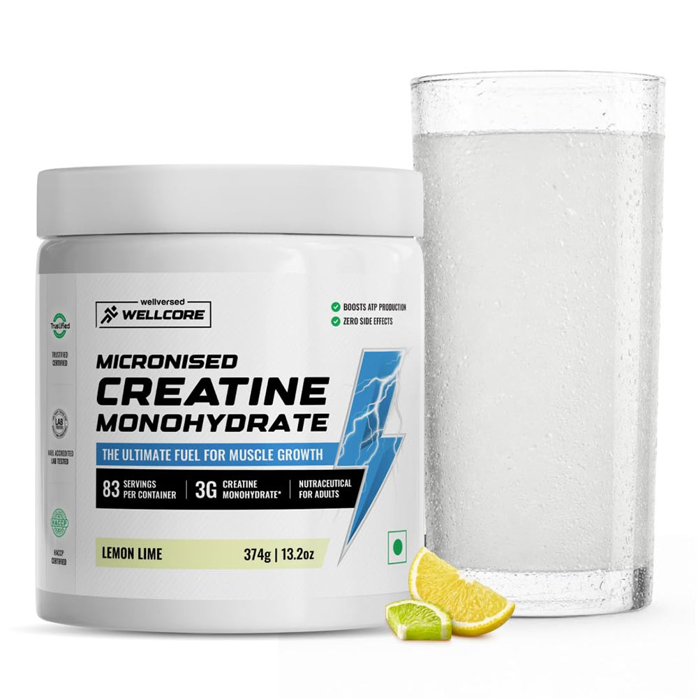 Wellcore Micronised Monohydrate Creatine, Lemon Lime 374 g-image-46
