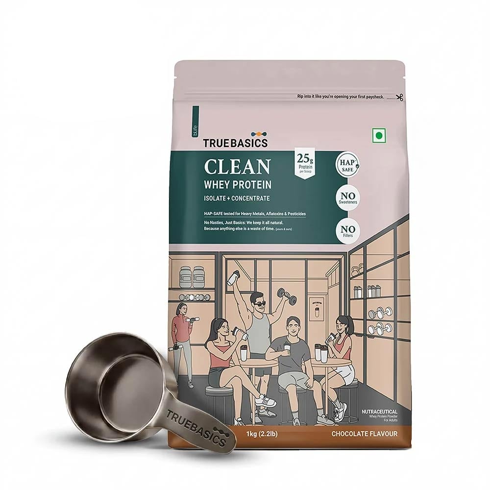 Clean Whey Protein (Isolate + Concentrate), 1 kg Chocolate Blend (Isolate + Concentrate)