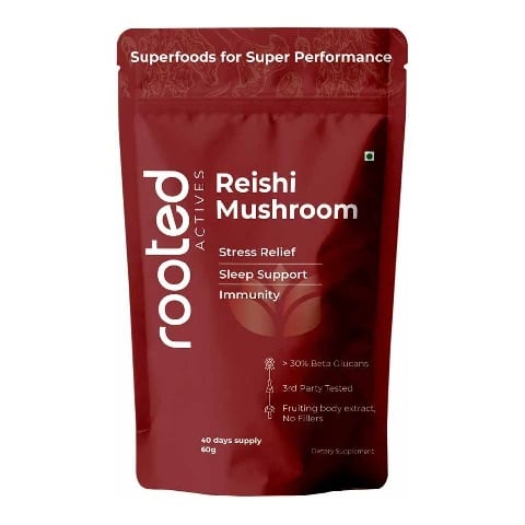 1 - Rooted Active Naturals Reishi Organic Mushroom Extract,  60 g 