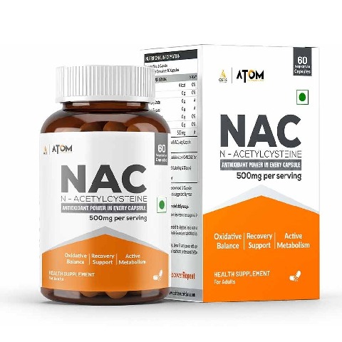 1 - AS-IT-IS Nutrition ATOM NAC (N-Acetylcysteine) 500mg, 60 veggie capsule(s)