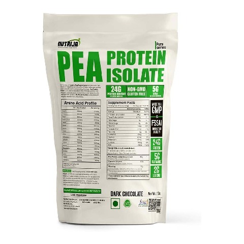 1 - NutriJa Pea Protein Isolate,  1 lb  Dark Chocolate 