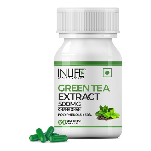 1 - INLIFE Green Tea Extract (500mg), 60 veggie capsule(s) Unflavoured