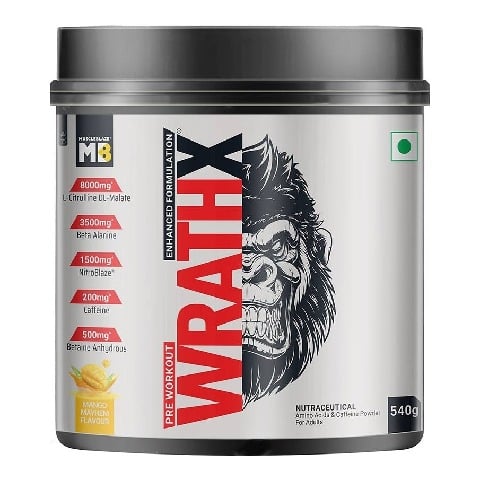 3 - MuscleBlaze Pre Workout WrathX, 1.12 lb Mango Mayhem