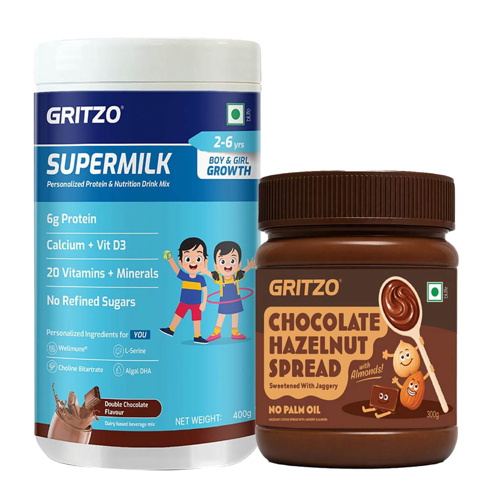 22 - Supermilk Overall Growth for Boy/Girl 2 to 6 years, 400 g Chocolate with Spread 300g 2-6 Yrs Boy/Girl Overall Growth With Unrefined Sugar