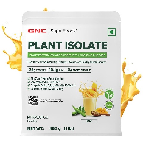 1 - GNC Plant Protein Isolate, 1 lb Mango