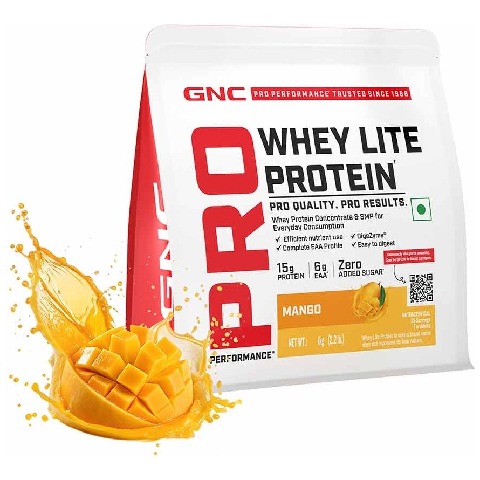 1 - GNC Pro Performance Whey Lite Protein,  2.2 lb  Mango 