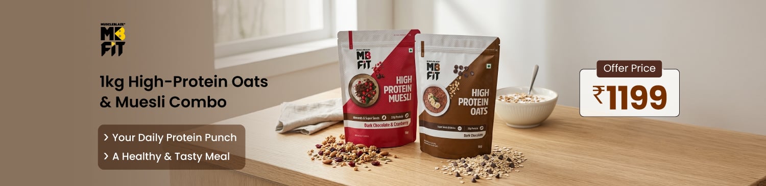 MuscleBlaze High Protein Oats & Muesli 1 kg Combo | Offer Price - 1169