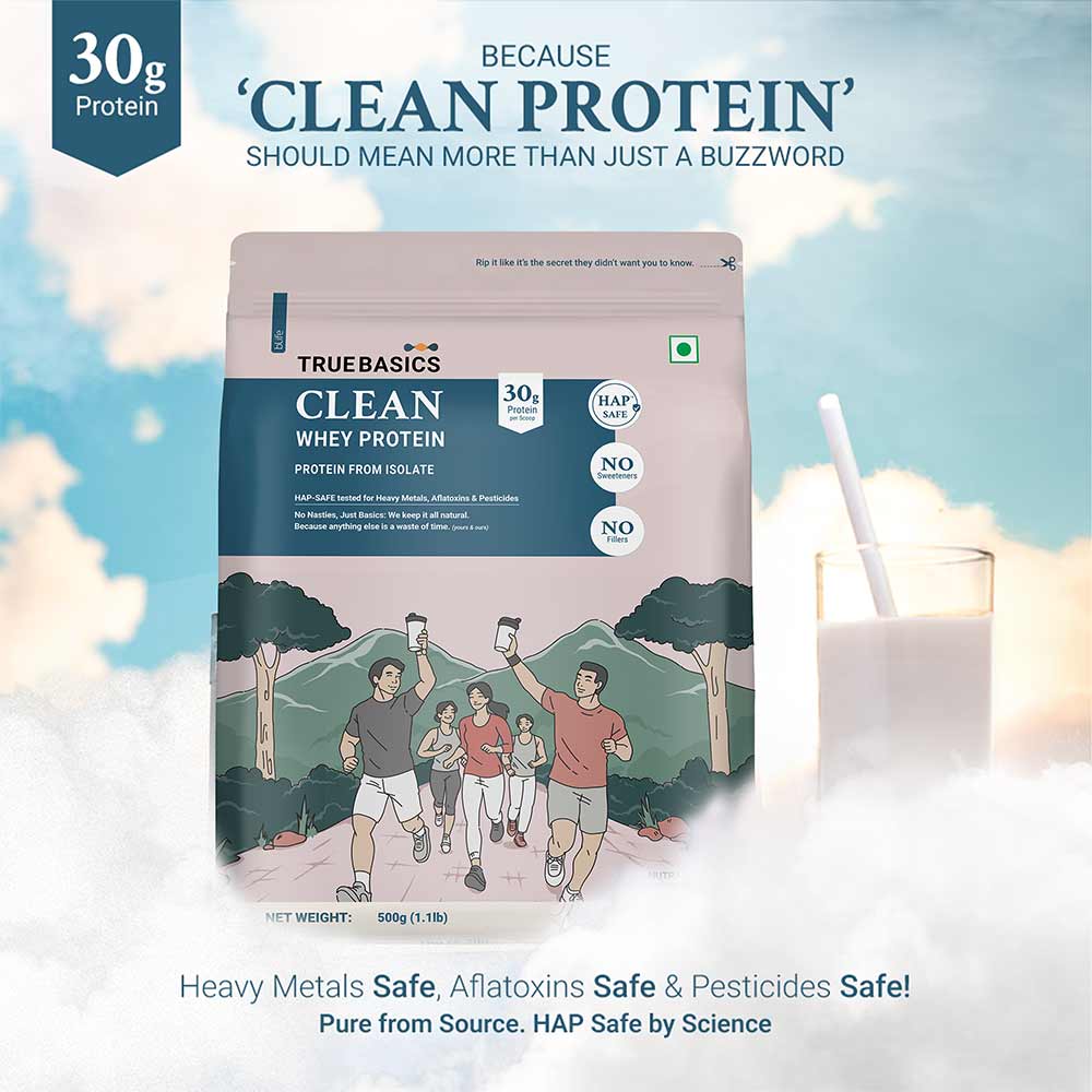 2 - TrueBasics Clean Whey Protein (Isolate),  1.1 lb  Vanilla  Isolate
