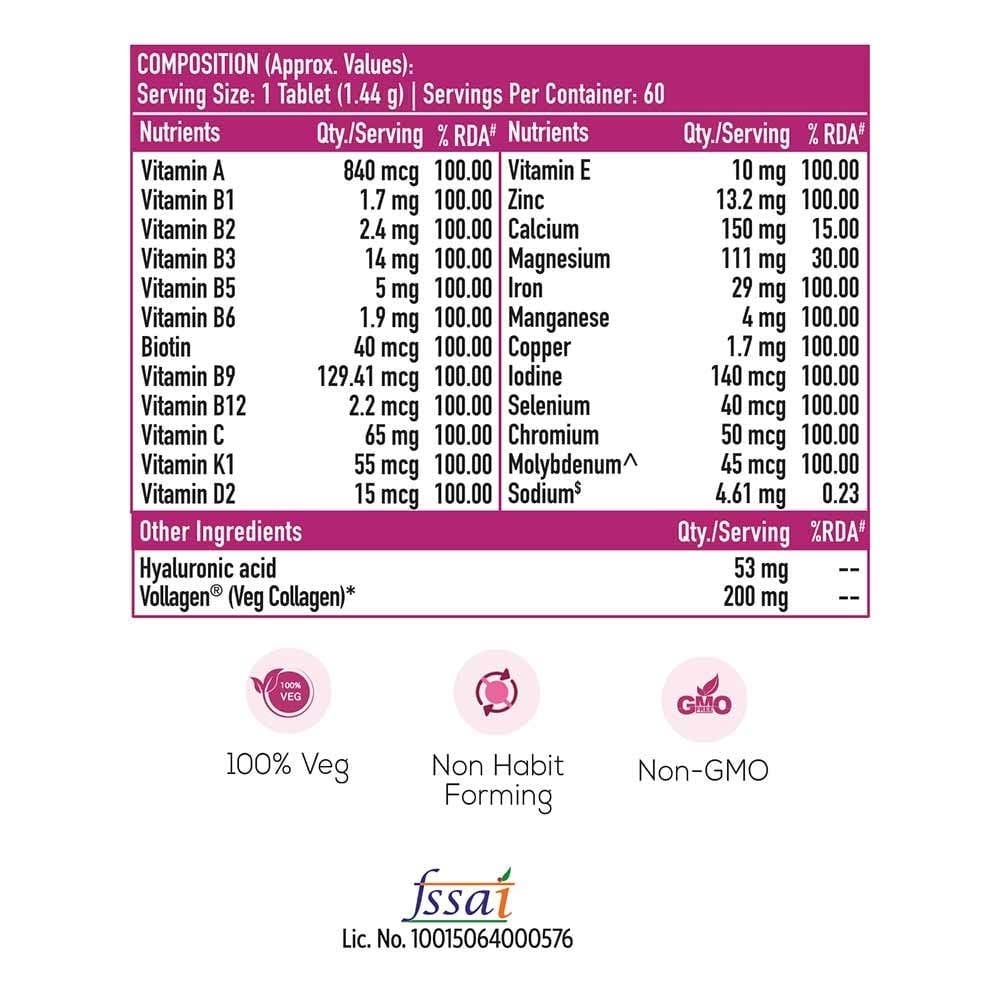 2 - HK Vitals Multivitamin Plus Women (Old MRP),  60 tablet(s)  Unflavoured