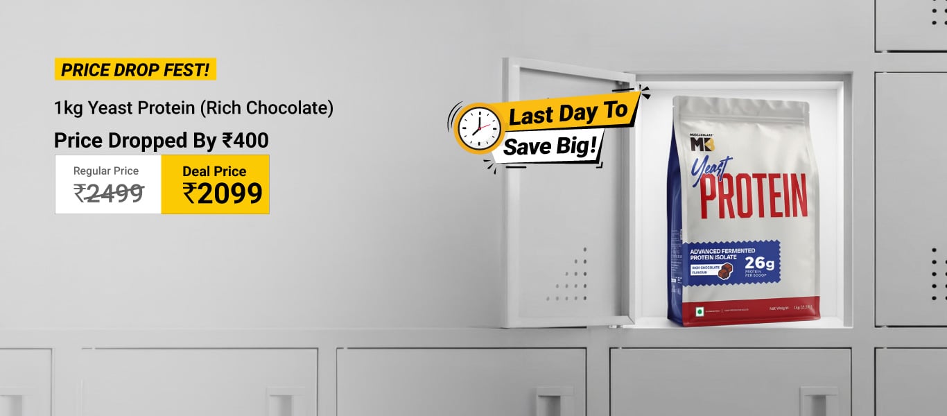 Last Day To Save Big: Price Drop Fest: MB Yeast Protein 1kg Rich Chocolate @ 2099 | Price Dropped By Rs. 400