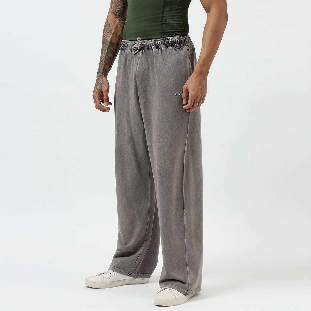5 - MuscleBlaze Z Verse Washed Oversized Joggers,  Ash Grey  Medium