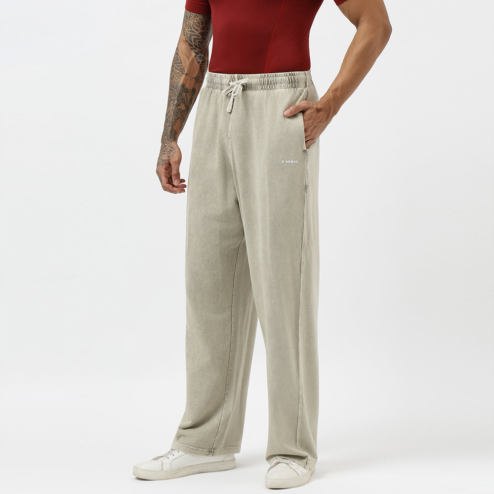 5 - MuscleBlaze Z Verse x Naruto Hokage Run Oversized Washed Joggers,  Dust Beige  Medium