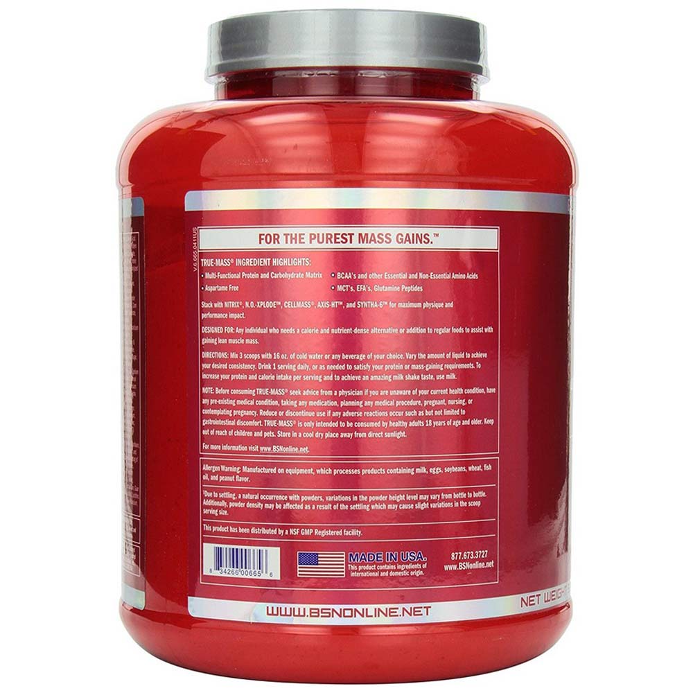 5 - BSN True Mass Gainer OP,  5.82 lb  Chocolate Milkshake 