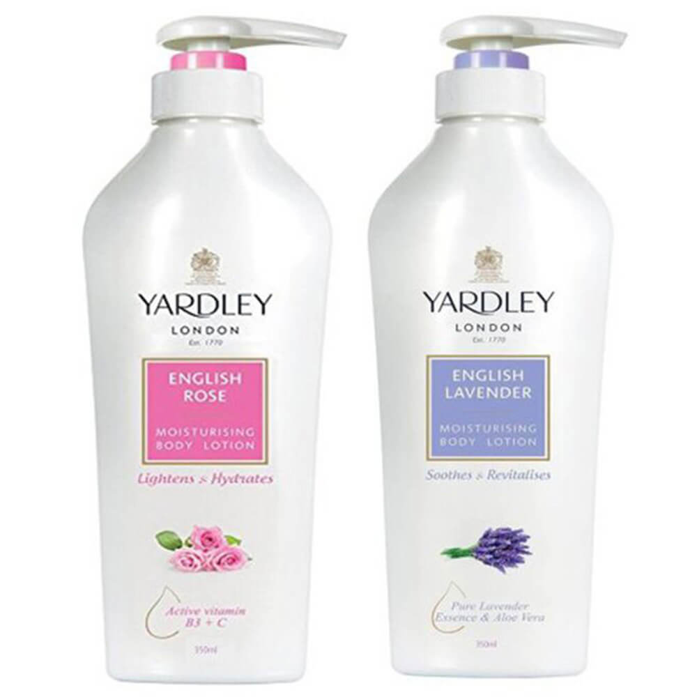 Yardley London Moisturising Body Lotion,  English Rose and English Lavender Combo  350 ml 