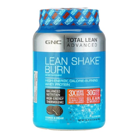 1 - GNC Lean Shake Burn,  1.64 lb  Cookies & Cream 