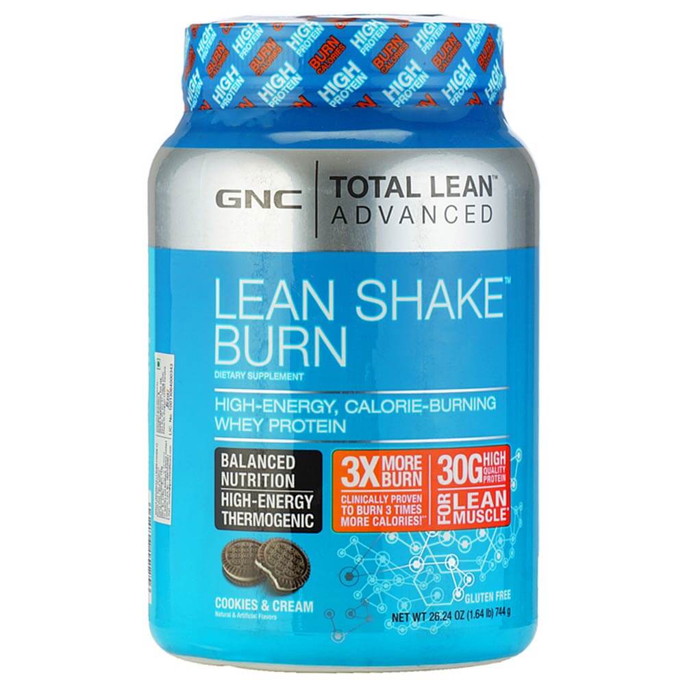 1 - GNC Lean Shake Burn,  1.64 lb  Cookies & Cream 
