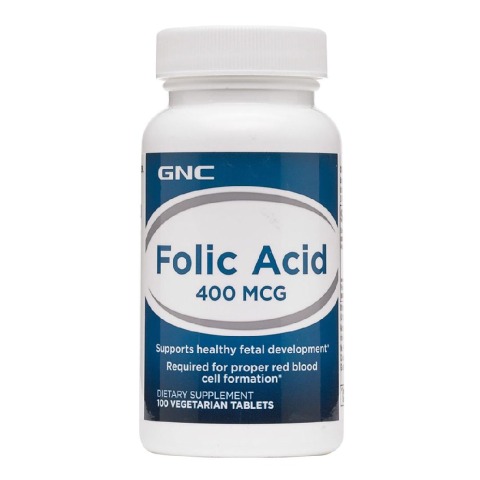 1 - GNC Folic Acid (800 mcg),  Unflavoured  100 tablet(s) 