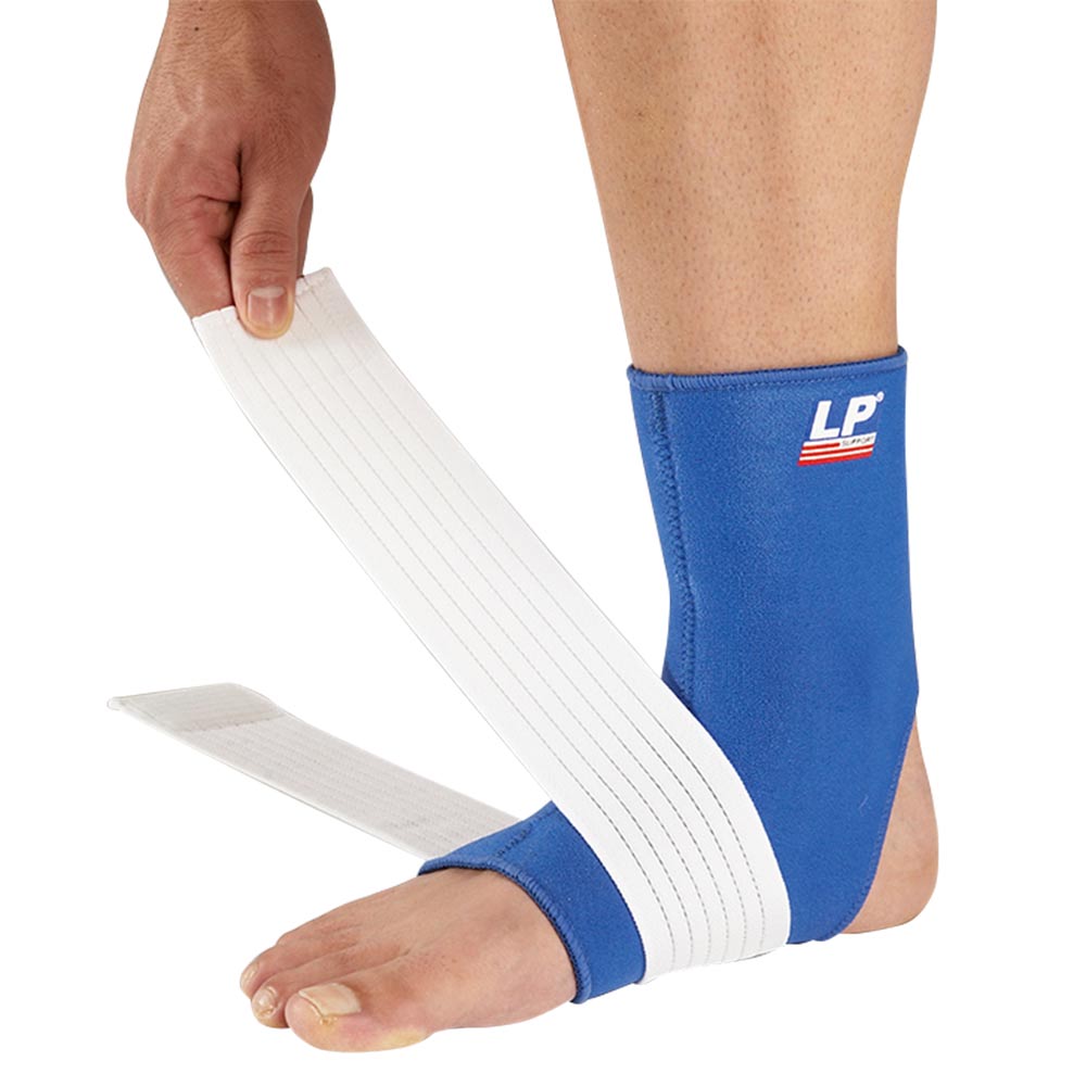 4 - LP Support Ankle Support with Strap (728),  Blue  Medium 