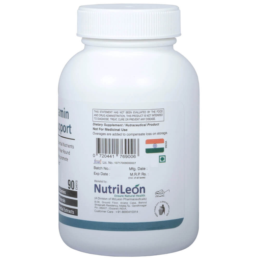 back - NutriLeon Multivitamin Daily,  Unflavoured (Pack of 2)  90 tablet(s) 