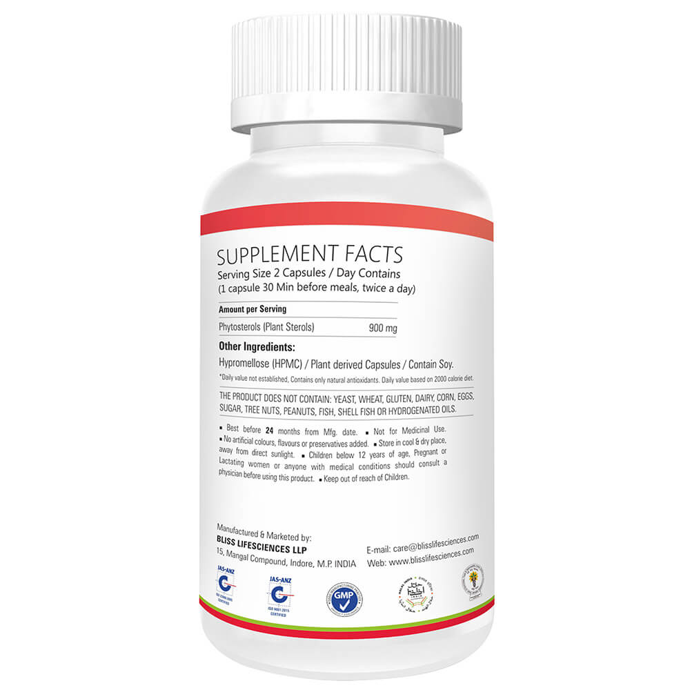 supplementfact - Bliss Welness Phytosterols,  120 capsules 