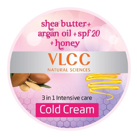 VLCC 3 In 1 Intensive Care Cold Cream,  75 g  Shea Butter + Argan Oil + SPF 20 + Honey 