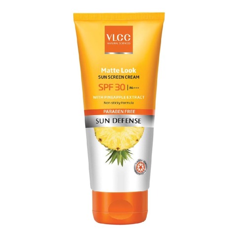 VLCC Matte Look Sun Screen Cream,  100 g  with Pineapple Extract 