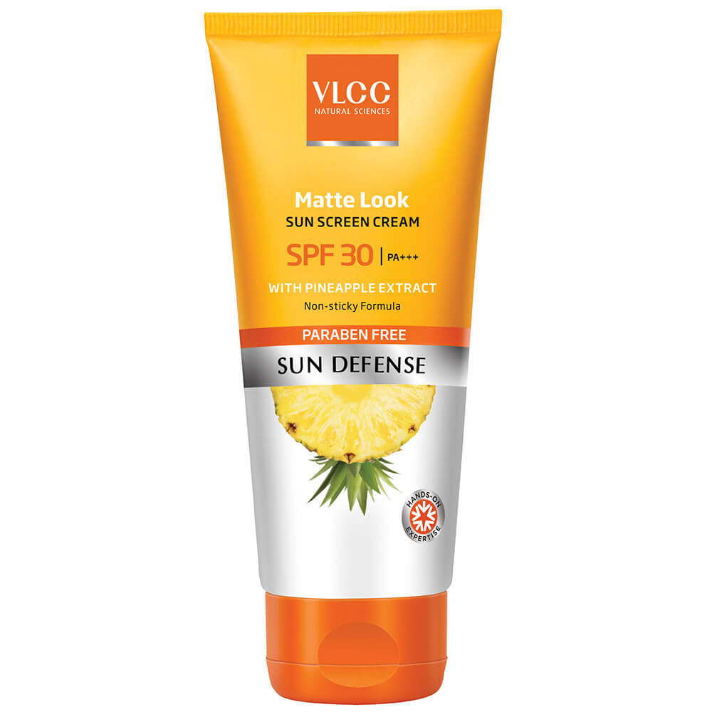 VLCC Matte Look Sun Screen Cream,  100 g  with Pineapple Extract 