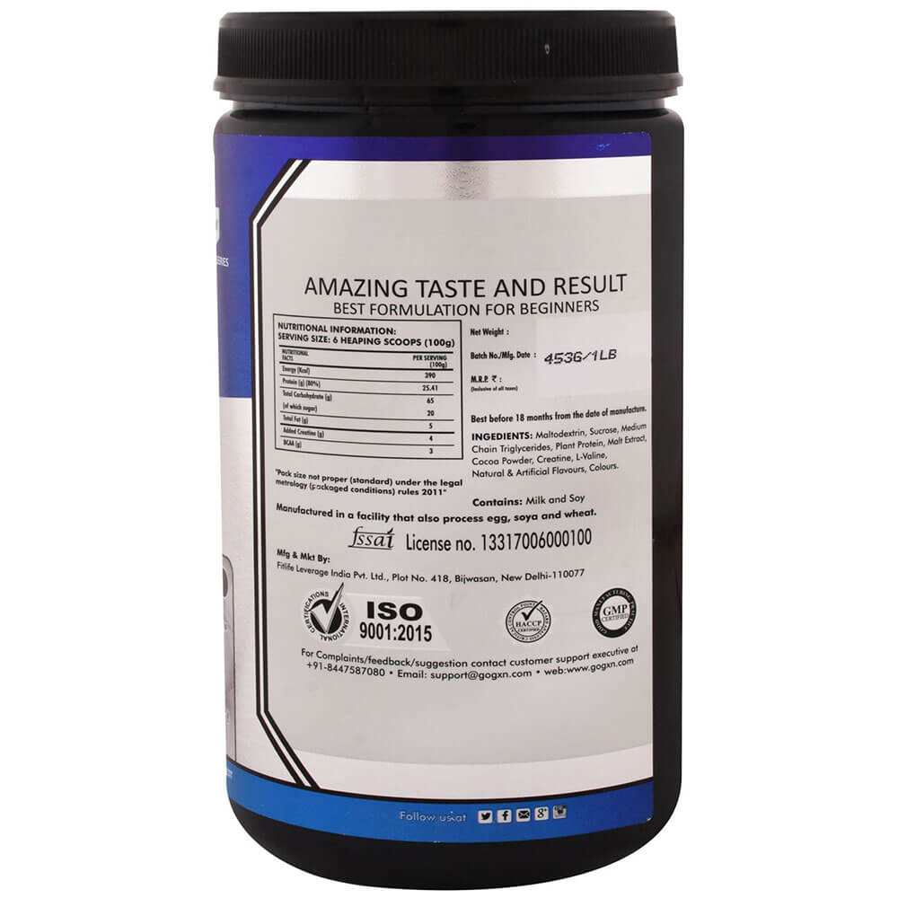 supplementinfo - GXN Hardcore Mass Gainer,  1 lb  Milk Masala 