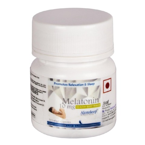 1 - Alensleep Melatonin 10 mg,  30 softgels 