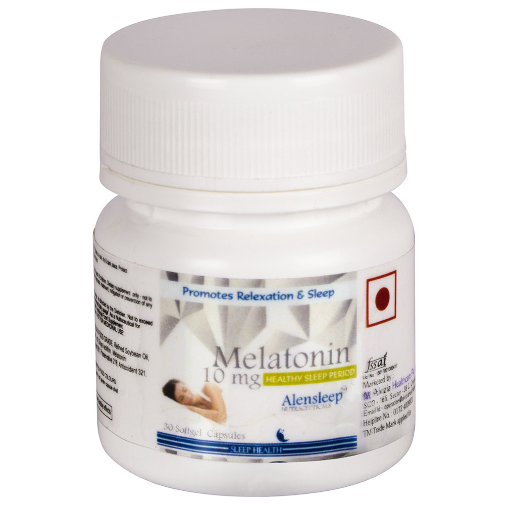 1 - Alensleep Melatonin 10 mg,  30 softgels 