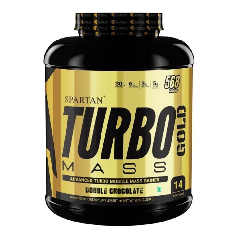 Spartan Nutrition Turbo Mass Gold,  5 lb  Double Chocolate 