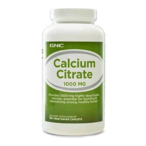 3 - GNC Calcium Citrate (1000 mg), 180 caplets Unflavoured