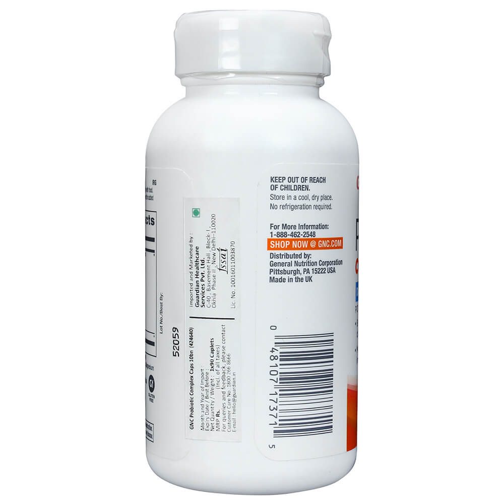 back - GNC Probiotic Complex (10 billion CFUs),  90 capsules 