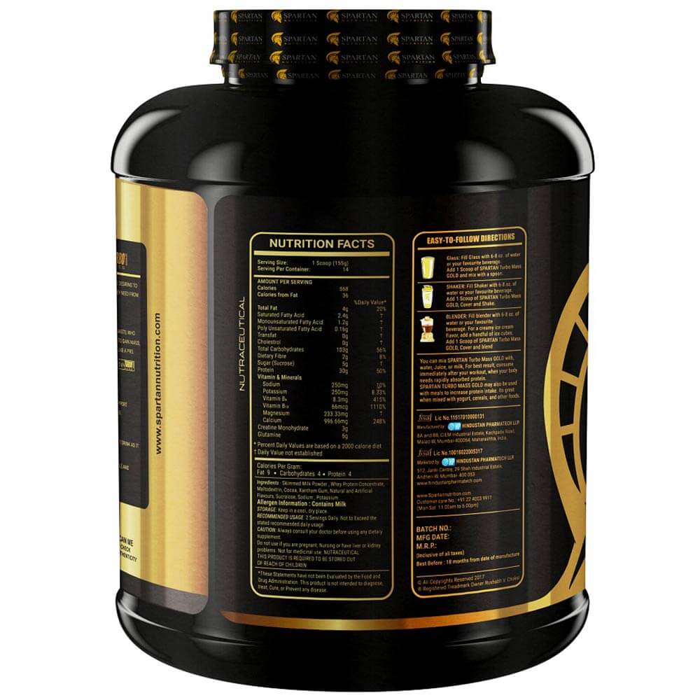 supplementinfo - Spartan Nutrition Lean Mass Gold,  5 lb  Double Chocolate 