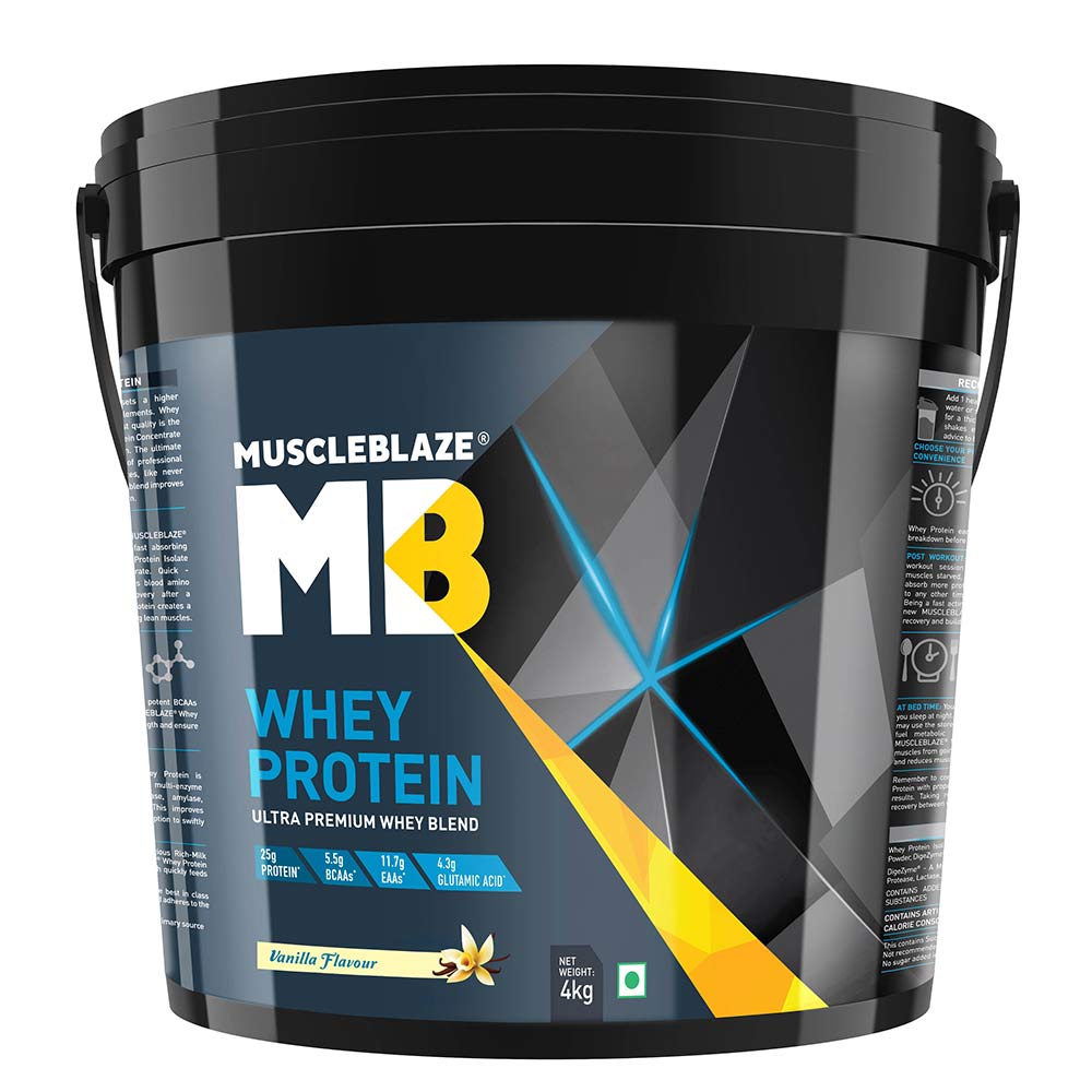 MuscleBlaze Whey Protein  OP,  8.8 lb  Vanilla 